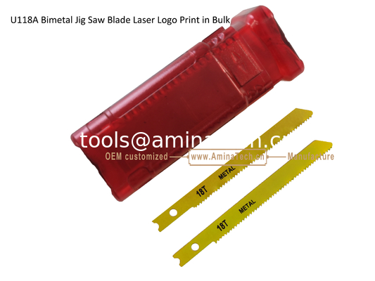 U118A Bimetal Jig Saw Blade Laser Logo Print in Bulk,Reciprocating Saw Blade ,Power Tools supplier