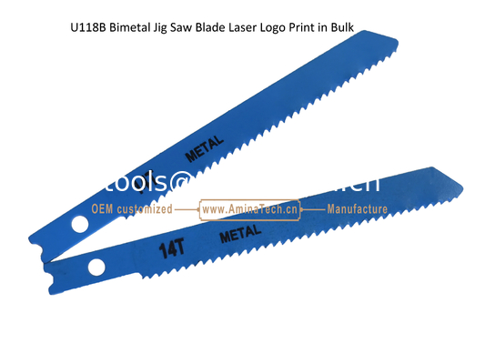 U118B Bimetal Jig Saw Blade Laser Logo Print in Bulk,Reciprocating Saw Blade ,Power Tools supplier