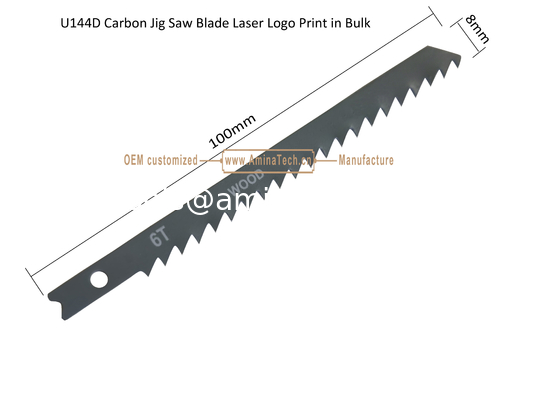 U144D Carbon Jig Saw Blade Laser Logo Print in Bulk size:100mmx8x6T, Cutting Woods,Reciprocating Saw Blade supplier